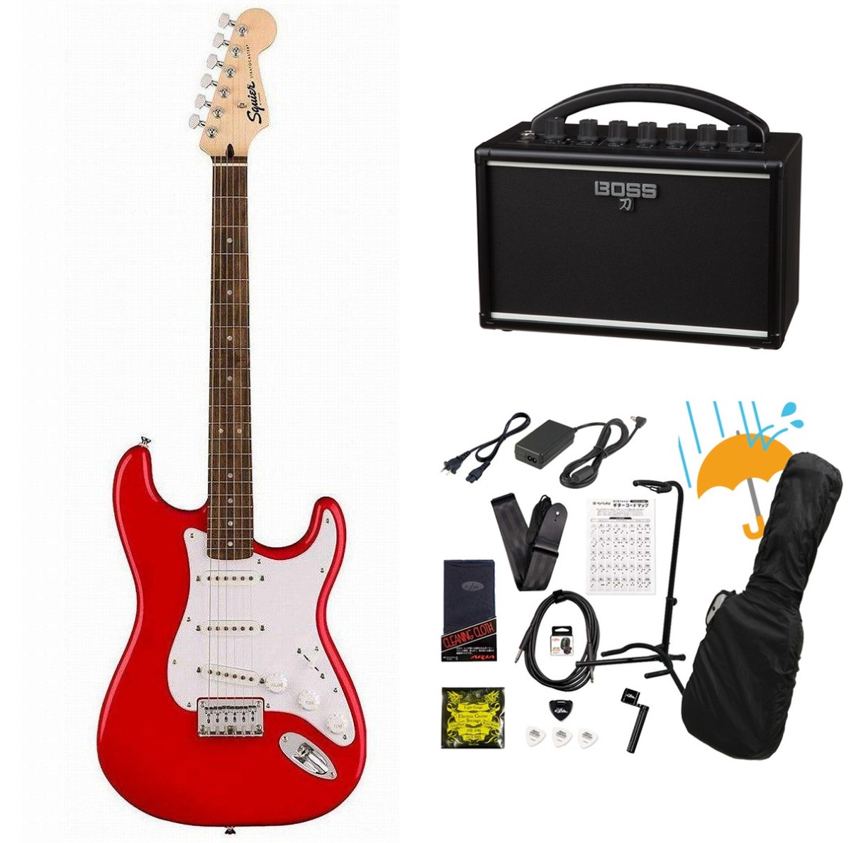 ストラトキャスタータイプ × SQUIER BY FENDER × レッド)の検索結果