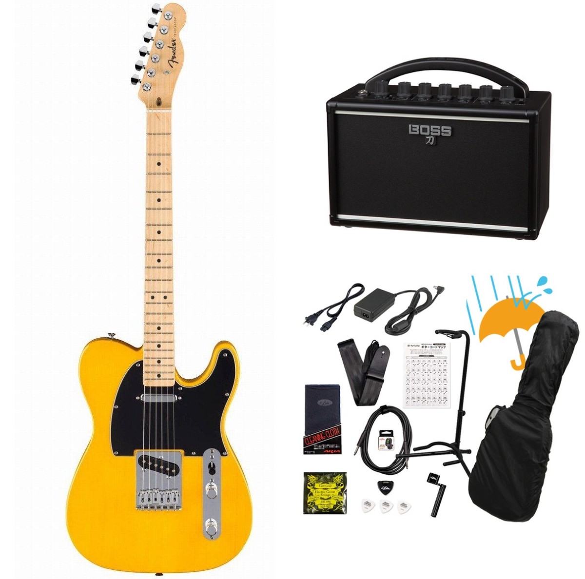 Fender / Standard Telecaster Maple Fingerboard Black Pickguard