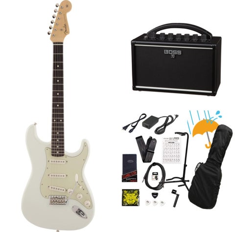 Fender / Made in Japan Traditional 60s Stratocaster Rosewood FB Olympic White  BOSS KATANA MINI アンプ付き13点セット！