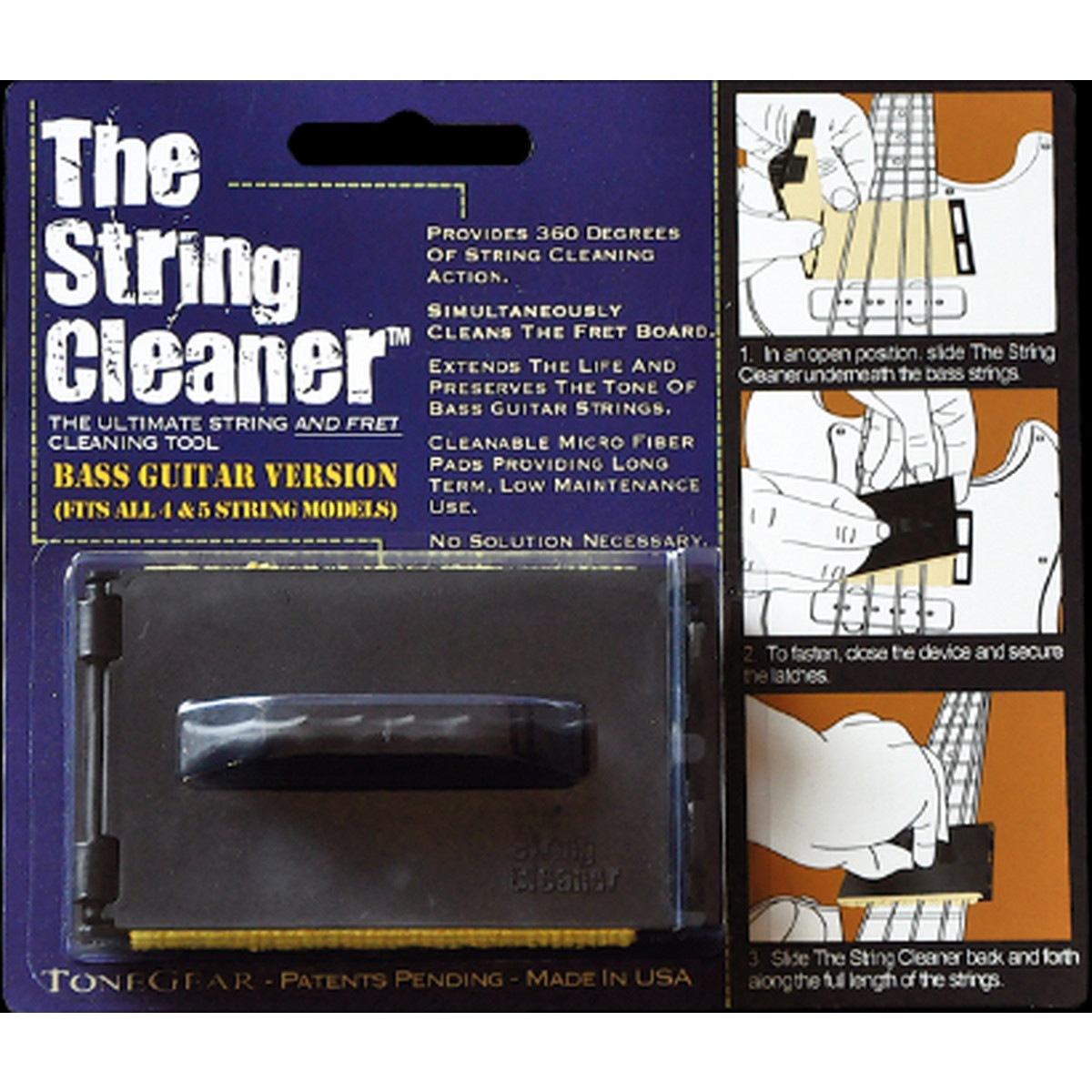 Tone Gear / The String Cleaner TSC-B1 For Guitar メンテナンスツール ベース用【正規品 ...