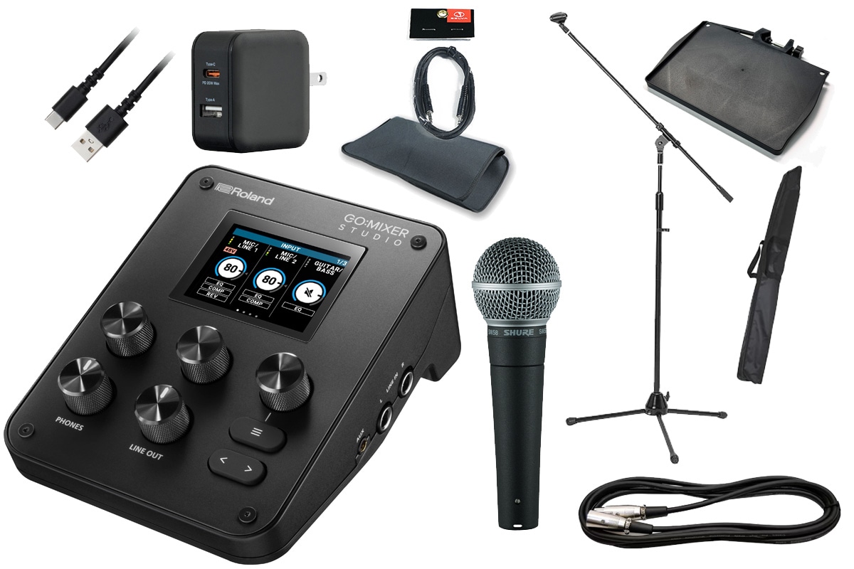 Roland ローランド / GO:MIXER STUDIO [SM58-LCE ＆ マイクスタンド・マイクケーブルセット！] オーディオインターフェース