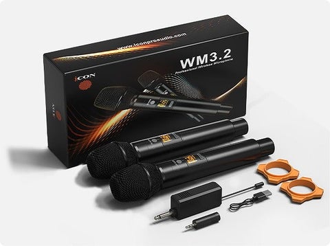 iCON Pro Audio / WM 3.2 ワイヤレス・マイクロフォン・システム (マイク2台)