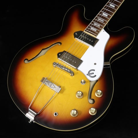 【週末限定】Epiphone Casino フルアコ 美品ほぼ新品・ギグバッグ付 Epiphone Casino Lefthand Vintage Sunburst エレキギター フルアコ