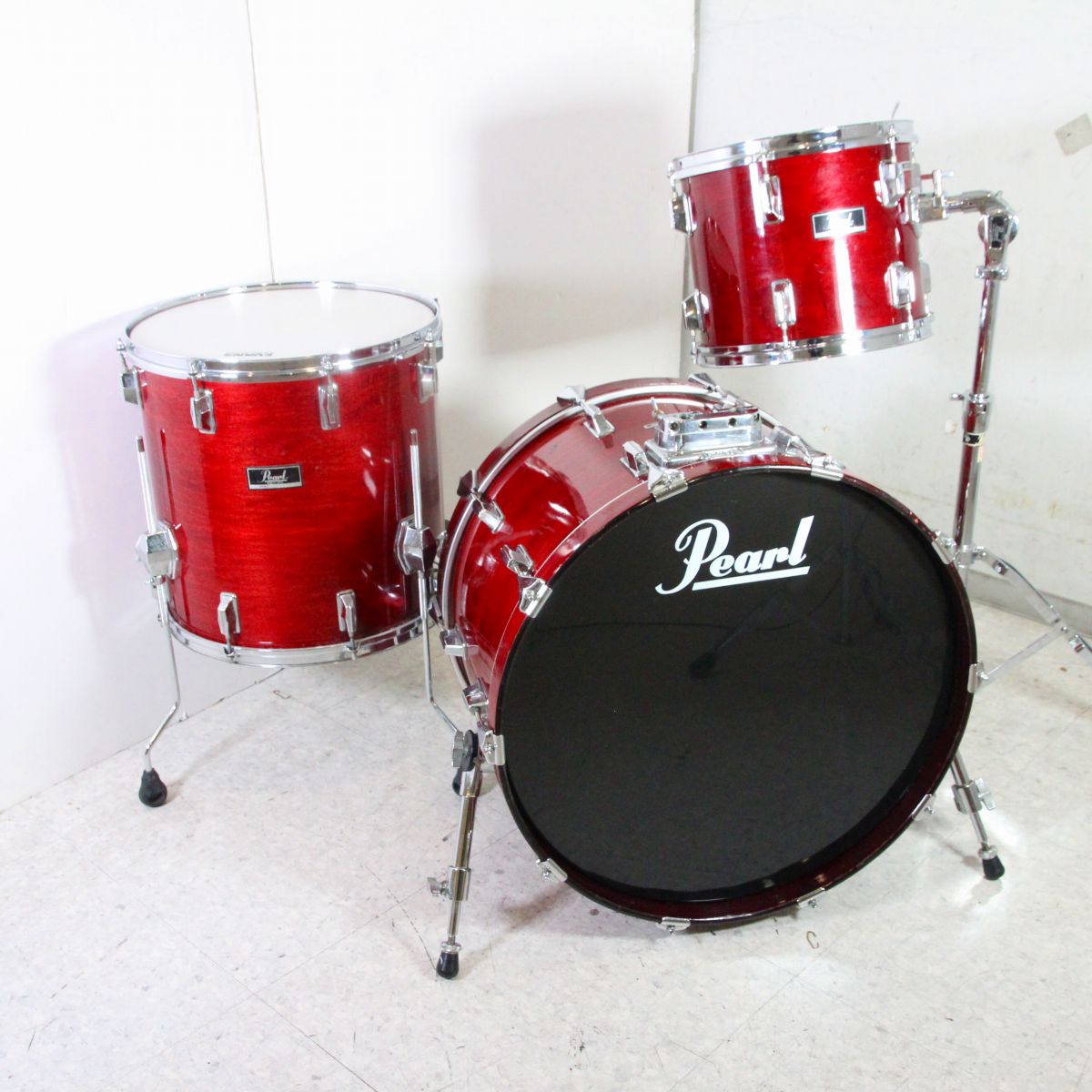パールドラムセット中古椅子付 中古】PEARL / 80s MAPLE FIBERGLASS GAX 22/12/16 3PCS ソフトケース