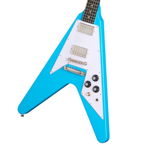 Epiphone / Inspired by Gibson Flying V 70s Maui Blue Rosewood