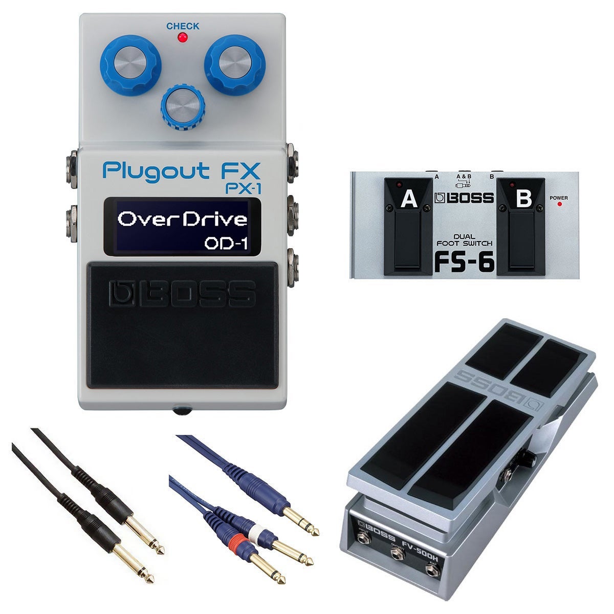 BOSS Plugout FX PX-1 本体 BOSS / PX-1 Plugout FX [自由自在にサウンドメイクセット] FS-6 + FV