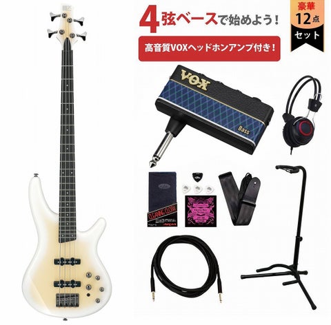 Ibanez / SR280E-CNW(Canary Yellow White Burst) アイバニーズ エレキベース【SPOTモデル】 VOXヘッドホンアンプ(Amplug Bass 3)付属エレキベース初心者セットR