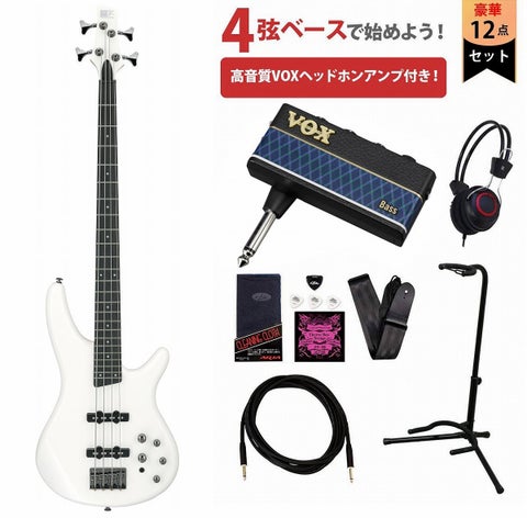 Ibanez / SR280E-PW(Pearl White) アイバニーズ エレキベース VOXヘッドホンアンプ(Amplug Bass 3)付属エレキベース初心者セットR