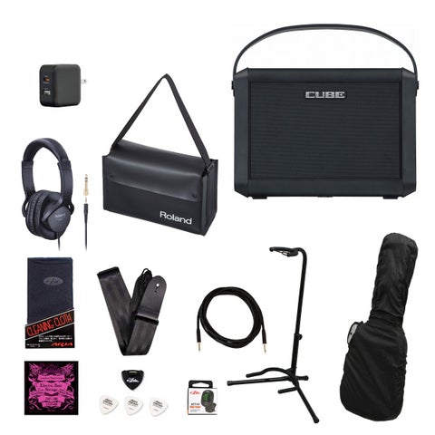 Roland / CUBE Street MINI CUBE-ST-MI 10W [ベーシスト向けバンドルセット] ベース本体購入時におすすめ！  USB電源アダプタ (Type C ＆ Type A) 付き！