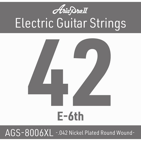 Aria Pro II / AGS-8006XL 042W Single Strings（バラ弦）エレキギター弦