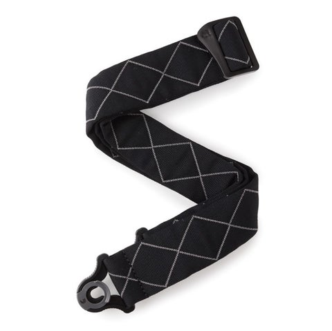 DAddario / 50BAL02 AUTO LOCK NYLON GUITAR STRAPS Black Diamond Padded【渋谷店】