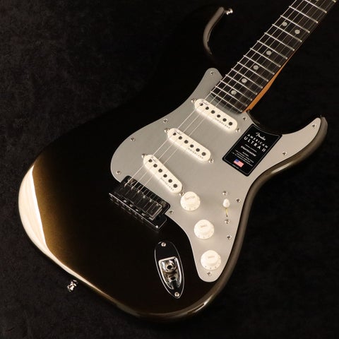 FENDER / American Ultra II Stratocaster  Ebony Texas Tea (重量:3.66kg) 【チョイ傷アウトレット】 【御茶ノ水本店】