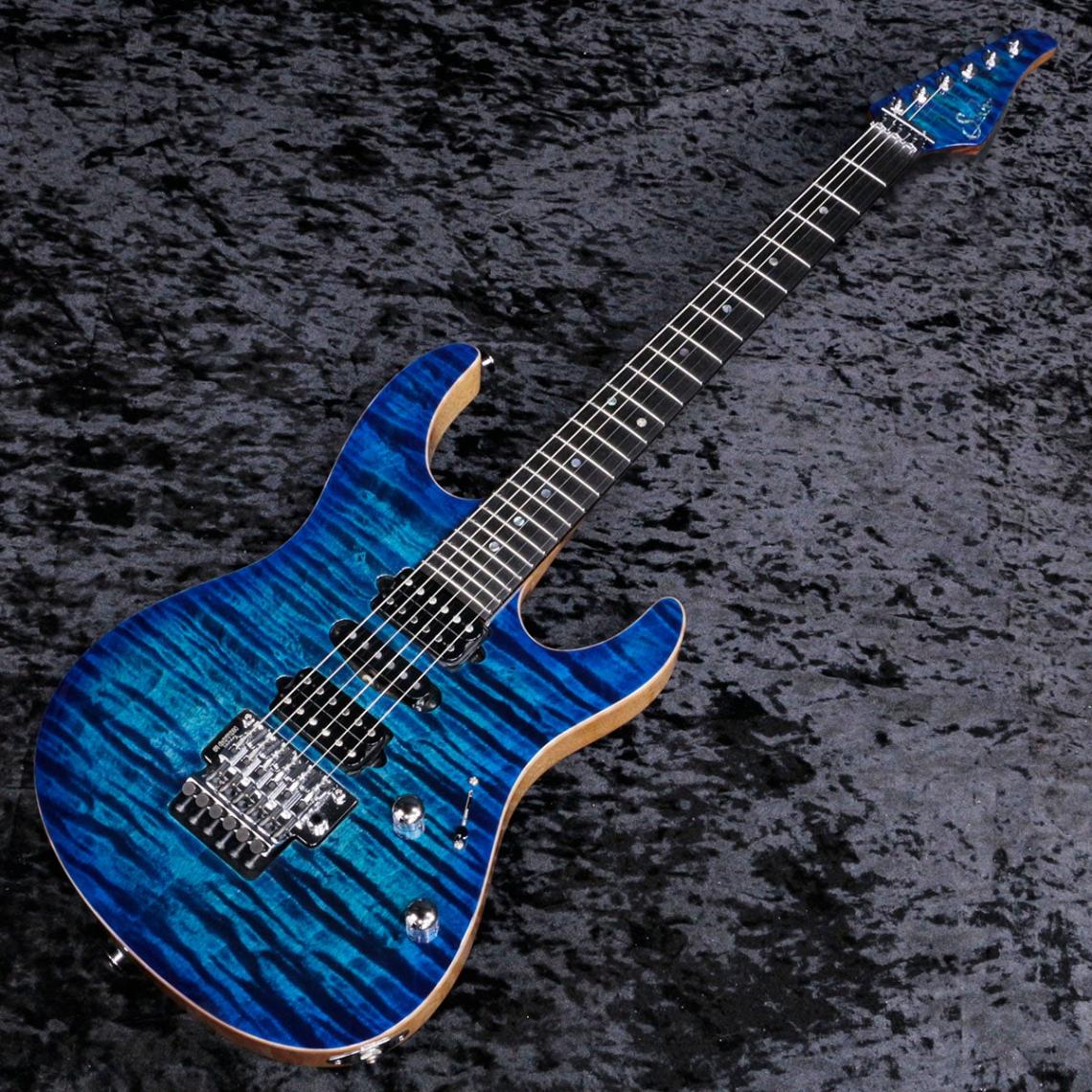 中古】Suhr / Custom Modern Set Neck Quilt Top Black Limba Aqua