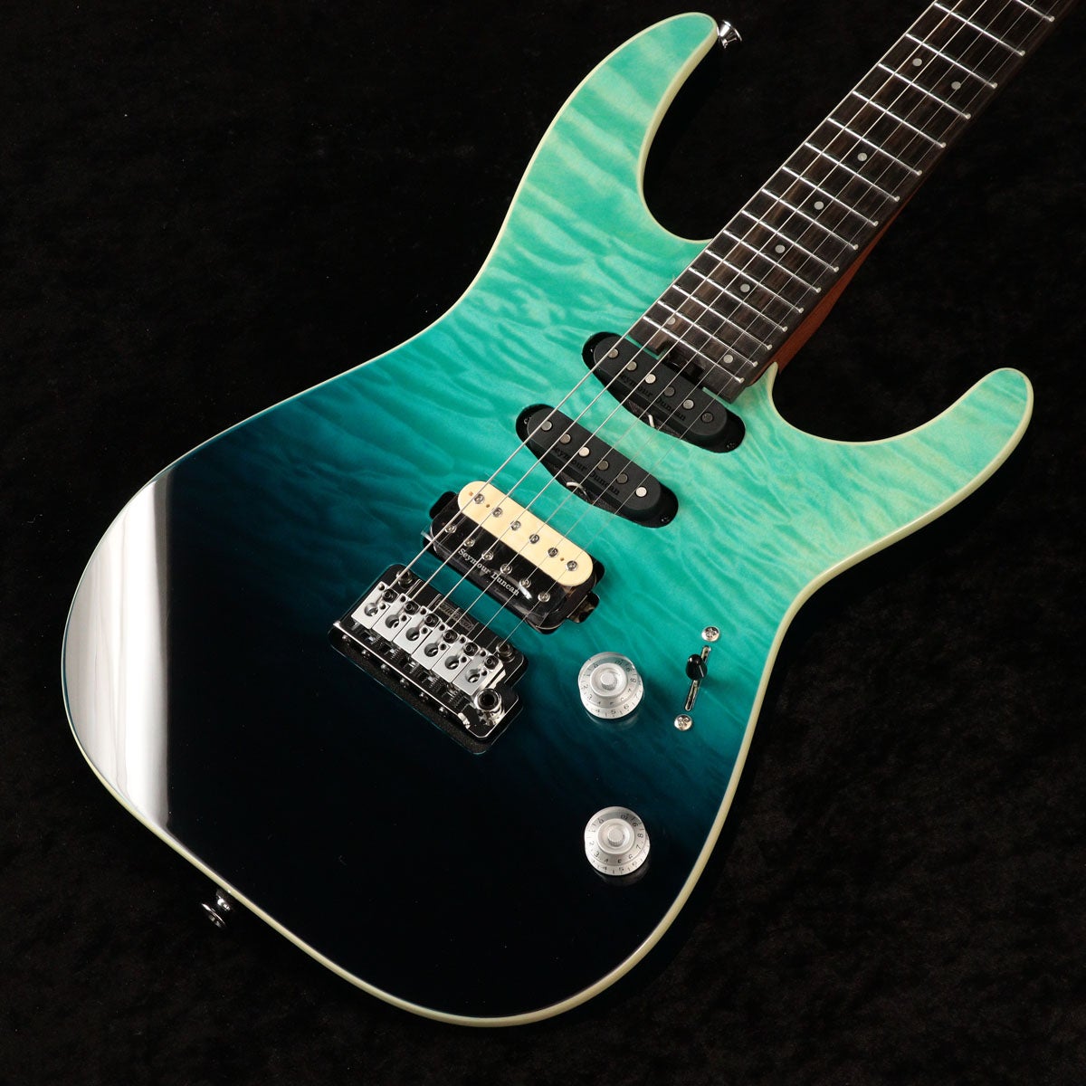 CHARVEL / Pro-Mod Plus Dinky DK24 HSS 2PT EB QM Ebony FB- Blue