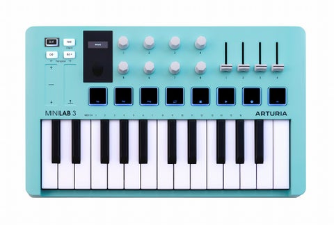 ♢容音♢訳あり♢K18 スフェ―ン ＆ アクアマリン セットチャ―ム Arturia アートリア / MiniLab 3 Aquamarine (AQ) アクアマリン MIDI