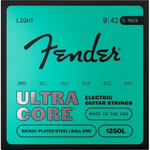 Fender / 1250 Ultracore Guitar Strings Nickel Plated Steel Ball End 1250L Gauges .009-.042 (6) 3-Pack フェンダー[エレキギター弦]【横浜店】