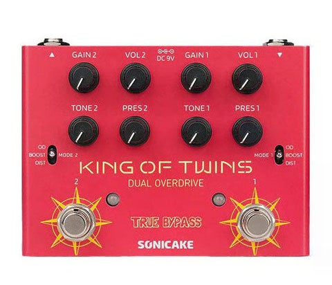 新製品】 Sonicake / King of Twins オーバードライブペダル QDS-08