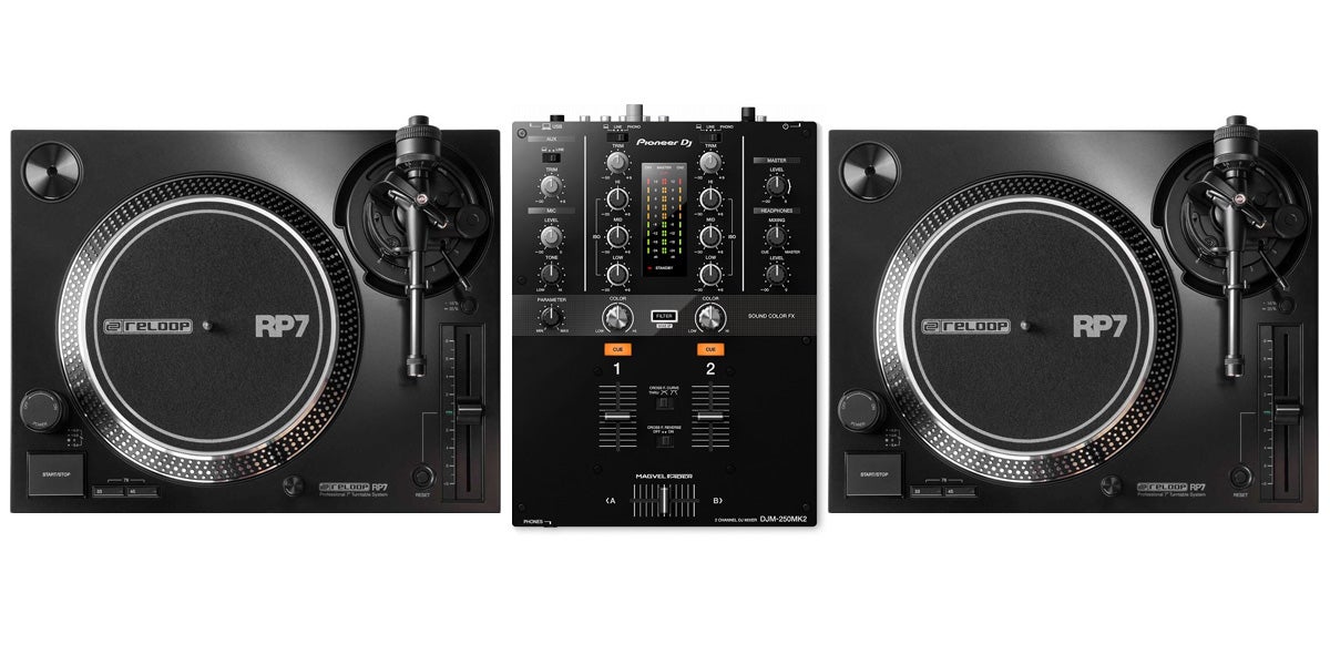 DJセット　DJ 機器　リループ reloop  RP7000mk2  パイオニア　pionner　DJM-250mk2 アナログターンテーブル　ミキサー セット RELOOP / RP-7＋DJM-250MK2 7INCH DJ SET【渋谷店】 | DJ用ターン
