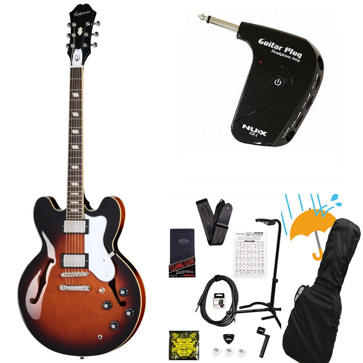 Epiphone / Bonehead Riviera Dark Tobacco Sunburst ボーンヘッド