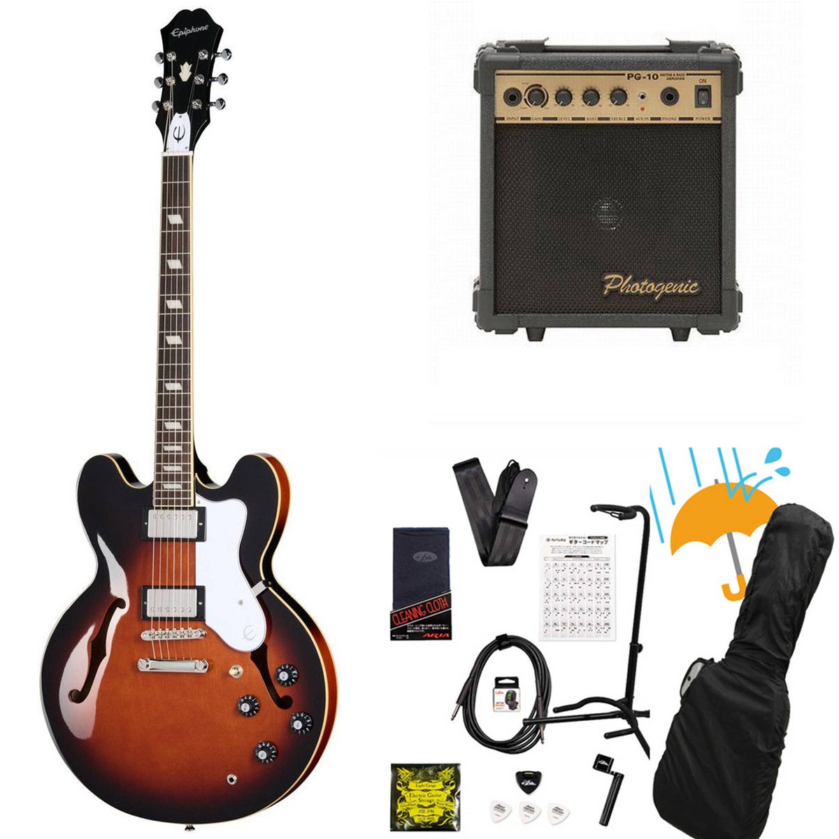 超希少OASISボーンヘッド同型寺田製87年初年度EpiphoneCasino Epiphone / Bonehead Riviera Dark Tobacco Sunburst ボーンヘッド