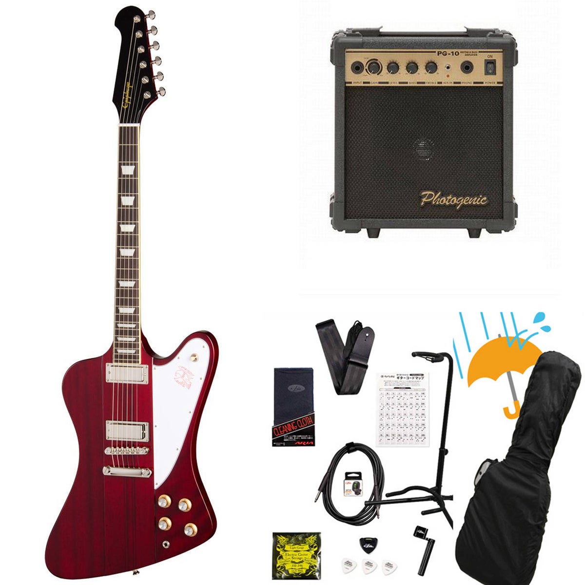 Epiphone / Inspired by Gibson Firebird Wine Red エピフォン PG-10