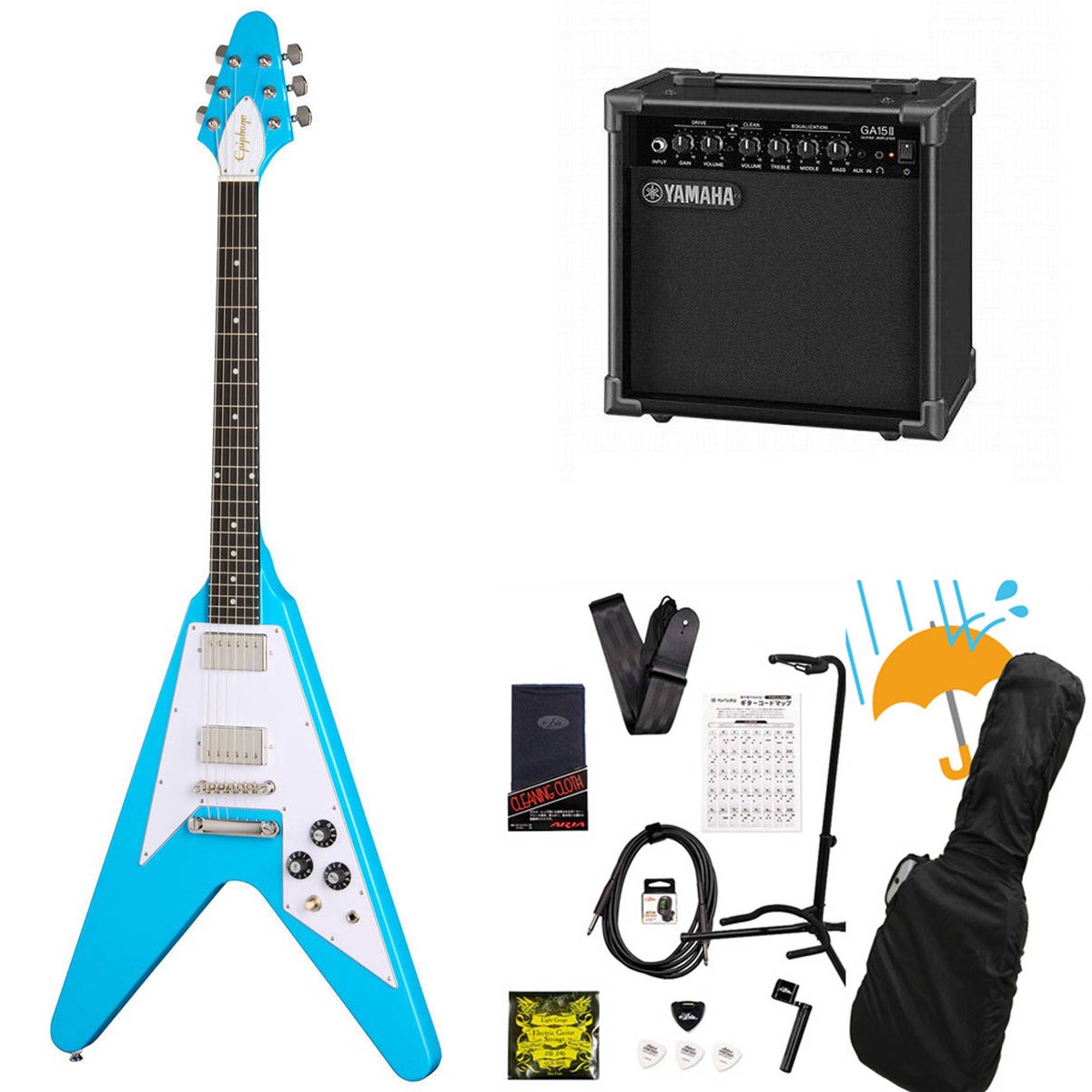 Epiphone / Inspired by Gibson Flying V 70s Maui Blue エピフォン