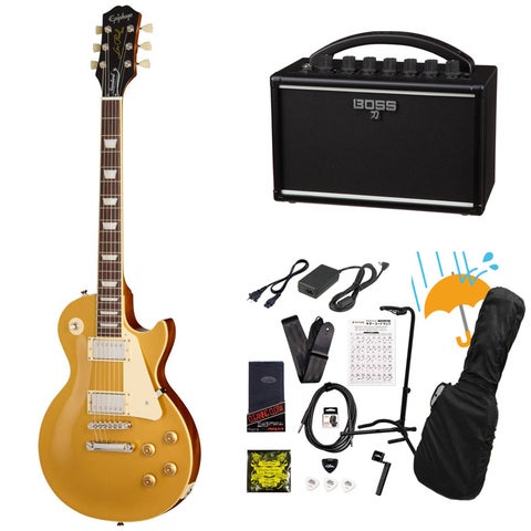 Epiphone / Inspired by Gibson Les Paul Standard 50s Goldtop エピフォン KATANA MINI アンプ付き13点セット！