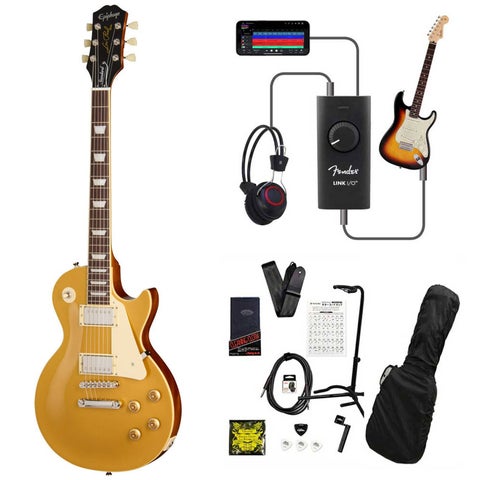 Epiphone / Inspired by Gibson Les Paul Standard 50s Goldtop エピフォン 録音＆セッションで上達！Fender Link I/O付き13点セット
