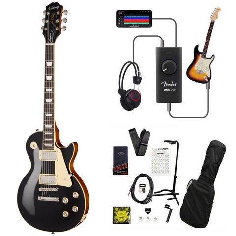 Epiphone / Inspired by Gibson Les Paul Standard 60s Ebony エピフォン 録音＆セッションで上達！Fender Link I/O付き13点セット