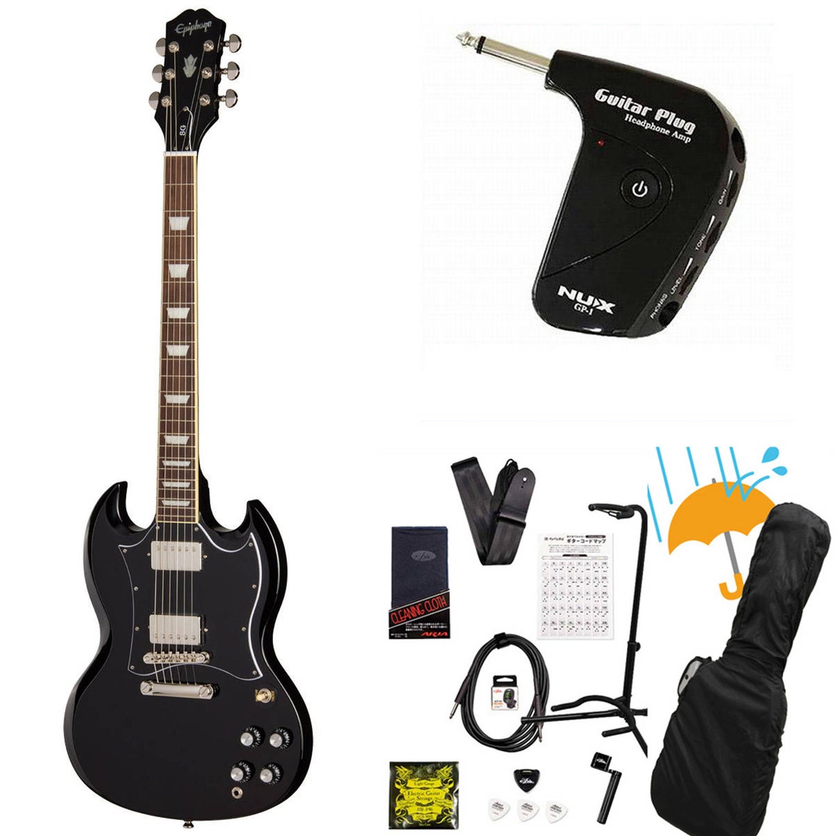 Epiphone SG PRO ブラックエレキギター コイルタップついてます。 Epiphone / Inspired by Gibson SG Standard Ebony エピフォン GP-1