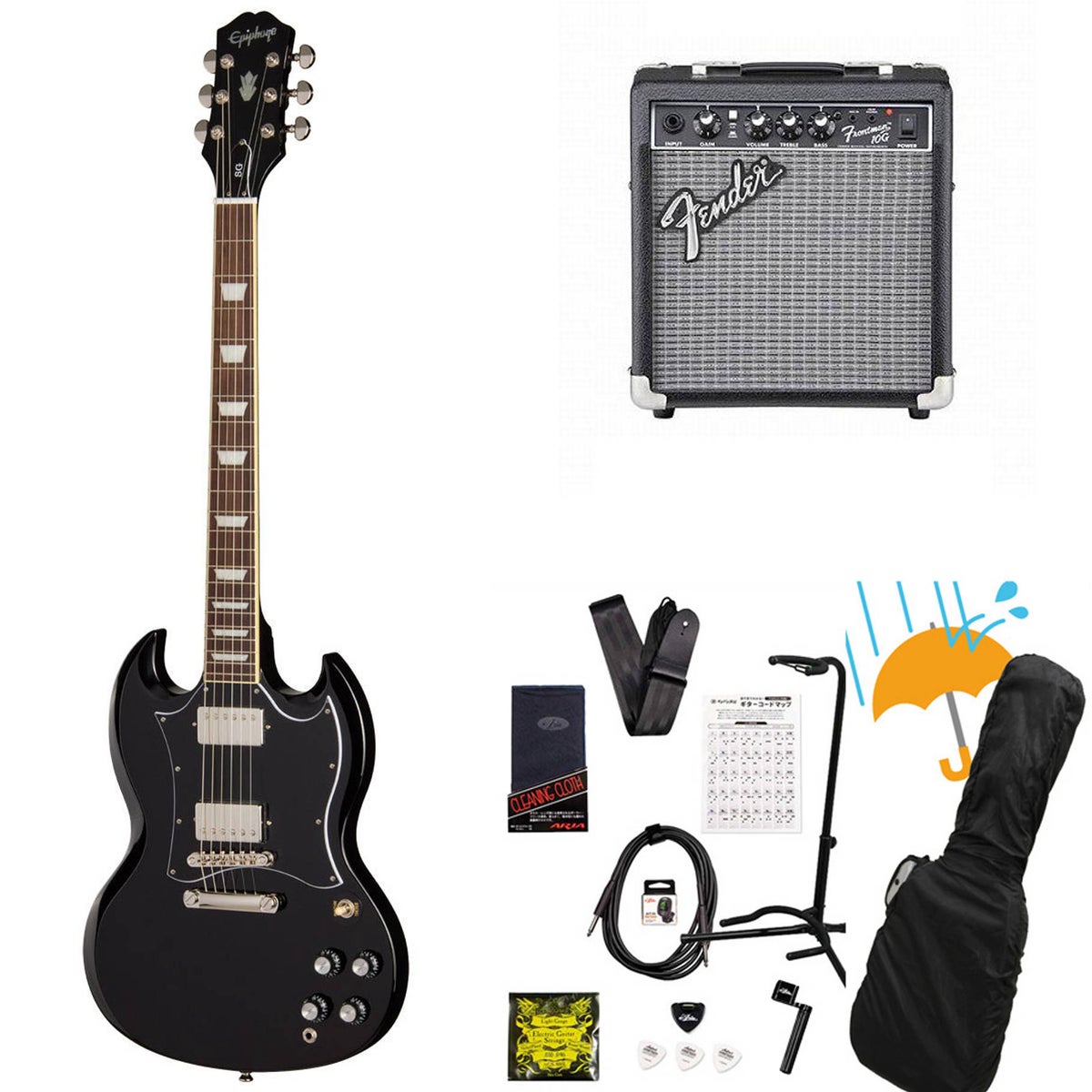 Epiphone / Inspired by Gibson SG Standard Ebony エピフォン Fender