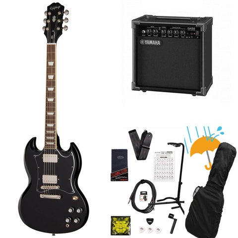 Epiphone / Inspired by Gibson SG Standard Ebony エピフォン YAMAHA GA15IIアンプ付属初心者セットR