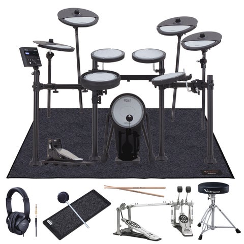 Roland / VQD106 3シンバル拡張キット PEARLツインペダルと純正イスを採用したフルセット w/TDM-10（Vドラムマット）