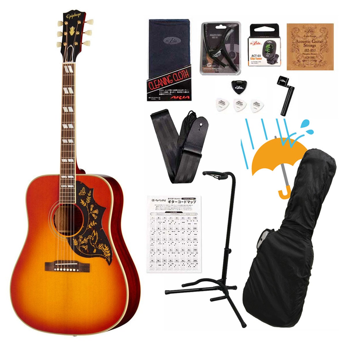 【初心者おすすめ】Gibson系エピフォンアコースティックギターEpiphone Epiphone / Inspired by Gibson Custom 1960 Hummingbird Reissue