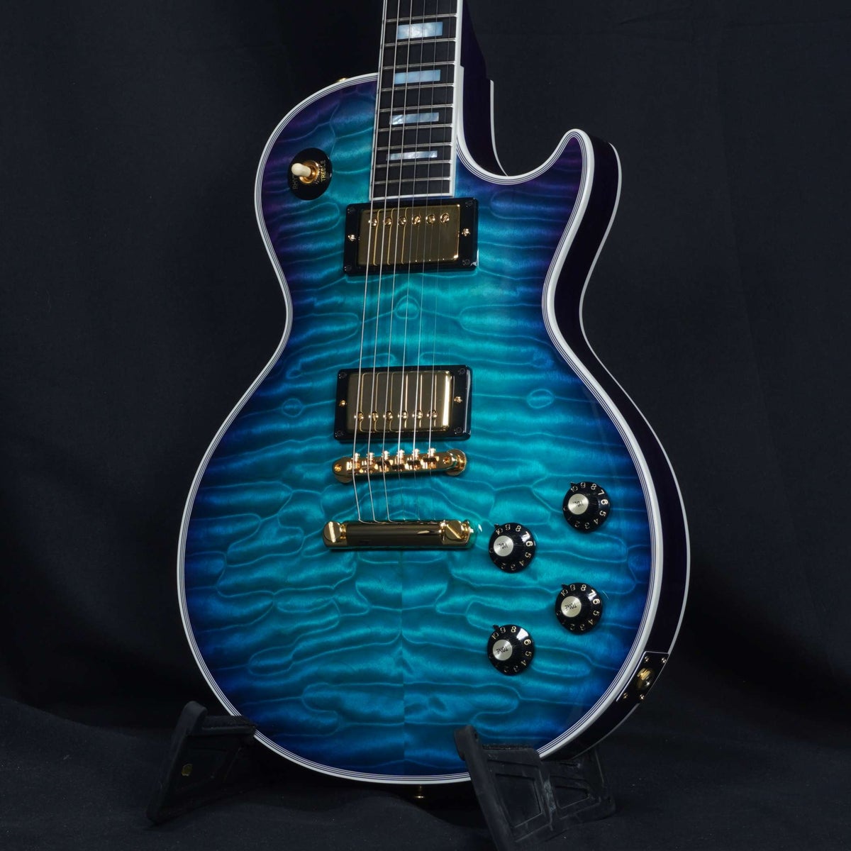 GIBSON CUSTOM / 1968 Les Paul Custom 7A Quilt Blue Berry Burst