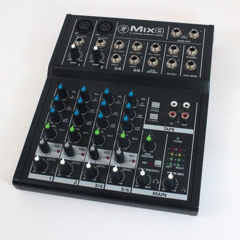 Mix8 アナログミキサー 6チャンネル MIX8：配信やライブならこちら！MACKIEの高品質コンパクトミキサーMIX8