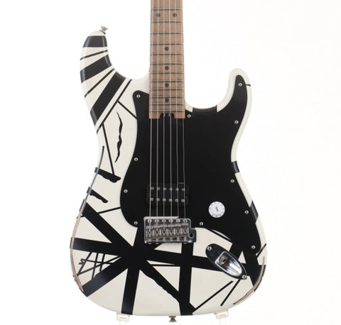 【中古】EVH / Striped Series 78 Eruption Maple Fingerboard White with Black Stripes Relic 【池袋店】