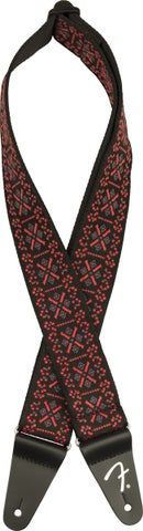 Fender / Pasadena Woven Strap, Lattice Red, 2" フェンダー ストラップ