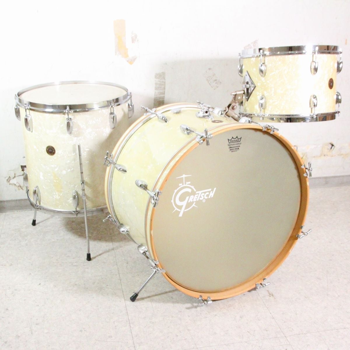 中古】GRETSCH / 1950s Broadkaster Name Band Kit White Pearl 22/13 