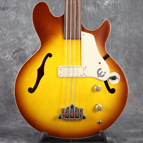 《WEBSHOPクリアランスセール》Epiphone / Jack Casady Fretless Bass Aged Royal Tan エピフォン フレットレス 【未展示品】[3.73kg][S/N 25051511112]