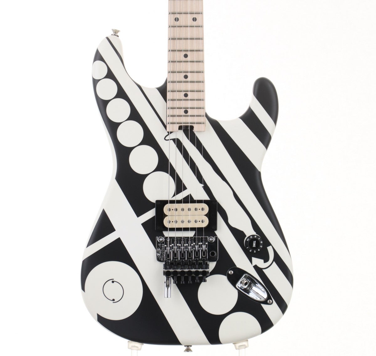 中古】EVH / Striped Series Circles White and Black 【福岡店