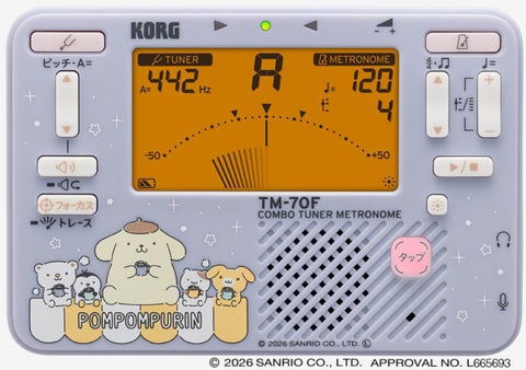 KORG / TM-70C SPN メトロノーム&チューナー ポムポムプリン ポムポムプリン 30thアニバーサリー(=30歳)イヤー