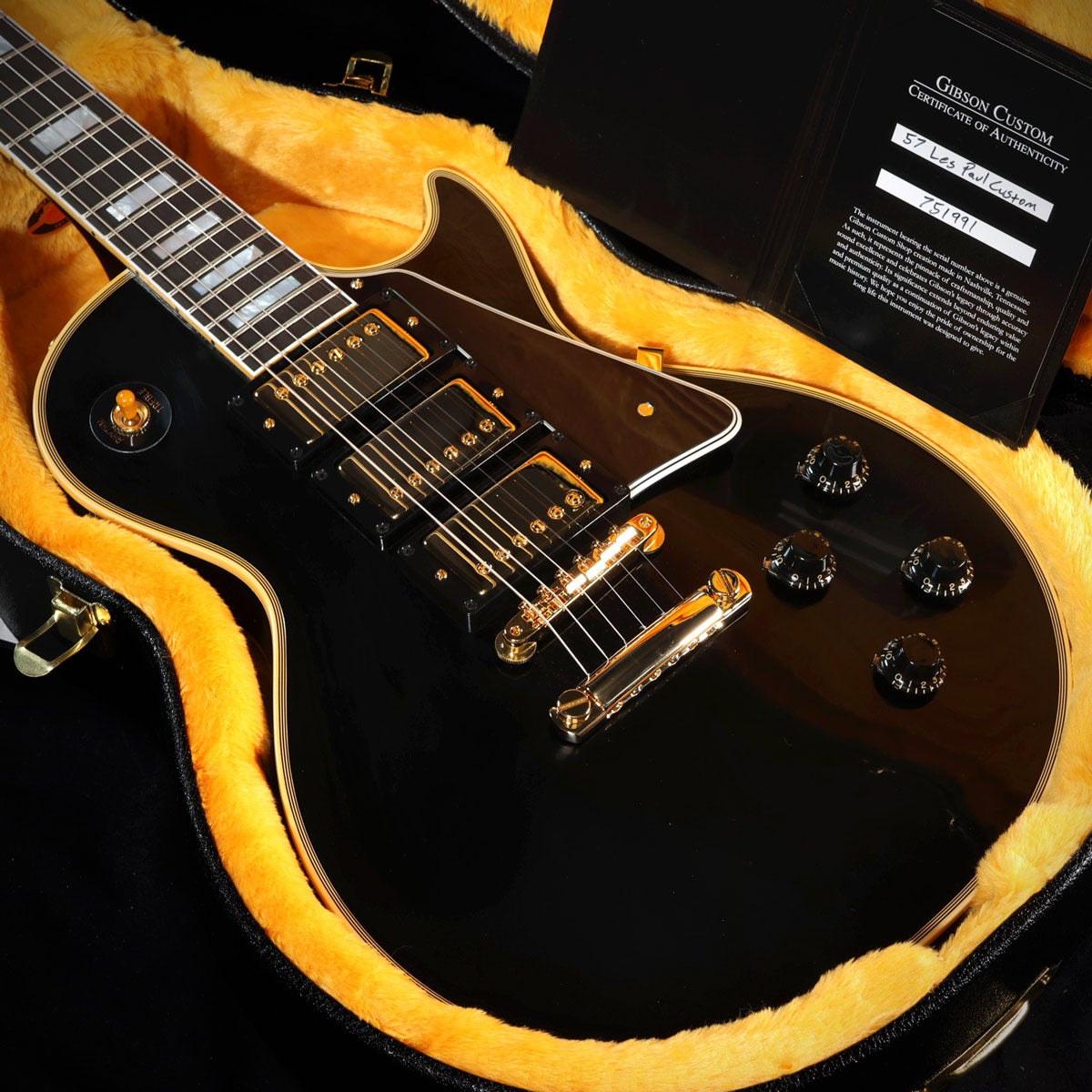 【Fresher】レスポールタイプ 3ピックアップ Gibson Custom / 1957 Les Paul Custom Reissue 3-Pickup VOS Ebony