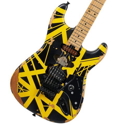 EVH / Limited Edition Striped Series Frankenstein Frankie Maple Fingerboard Black with Yellow Stripes Aged イーブイエイチ