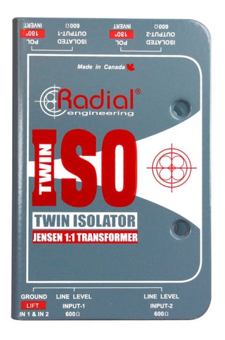 《在庫有り》Radial / Twin-Iso Line Level Isolator Jensenトランス搭載バランスライン アイソレーター 2ch ［2チャンネル仕様］ ラディアル 【国内正規代理店商品】