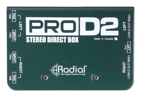 《在庫有り》Radial / ProD2 Stereo Passive Direct Box 2チャンネル パッシブDI ダイレクトボックス ラディアル 【国内正規代理店商品】