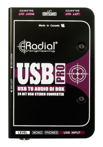 《在庫有り》Radial / USB Pro Stereo USB DI USBオーディオ DI ダイレクトボックス ラディアル 【国内正規代理店商品】