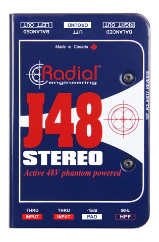《在庫有り》Radial / J48 Stereo Premium Stereo Active DI  アクティブDI 2ch ［2チャンネル仕様］ダイレクトボックス ラディアル 【国内正規代理店商品】