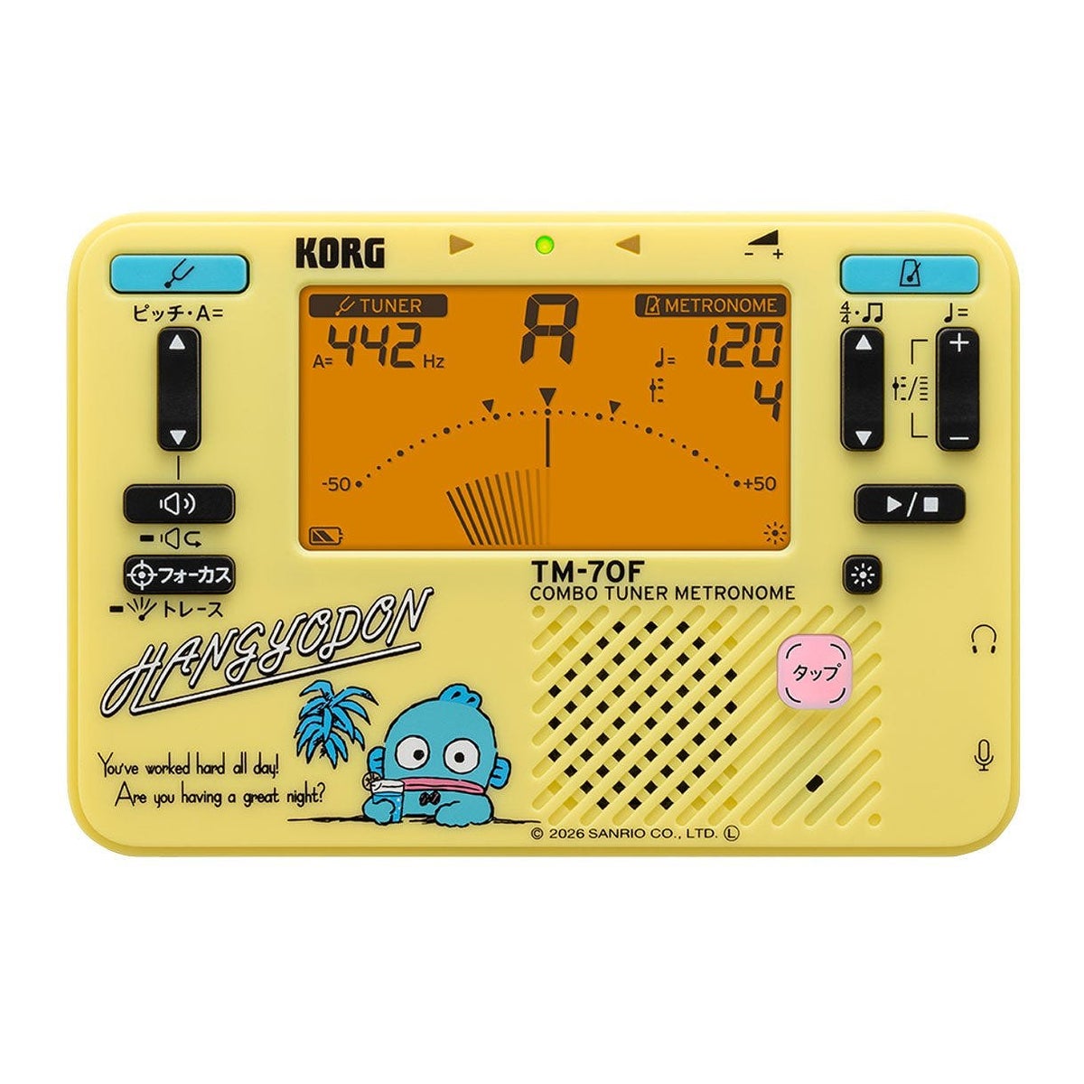 KORG / TM-70C SHG サンリオコラボ ハンギョドン Tuner Metronome KORG / TM-70C SHG サンリオコラボ ハンギョドン Tuner Metronome