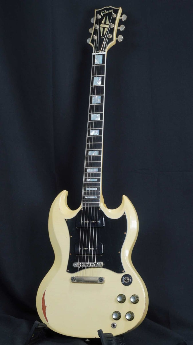 GIBSON CUSTOM / Limited Edition Murphy Lab SG Custom w/Batwing, P-90 Heavy Aged Classic White 【오차노미즈 본점 FINEST GUITARS】 사진 2